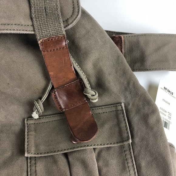 Lucky Brand Collectibles Canvas Leather Backpack - Picture 6 of 8